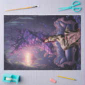 レディーアルフローラフォレストポートレートの女性が座っている 薄葉紙 (クラフト)