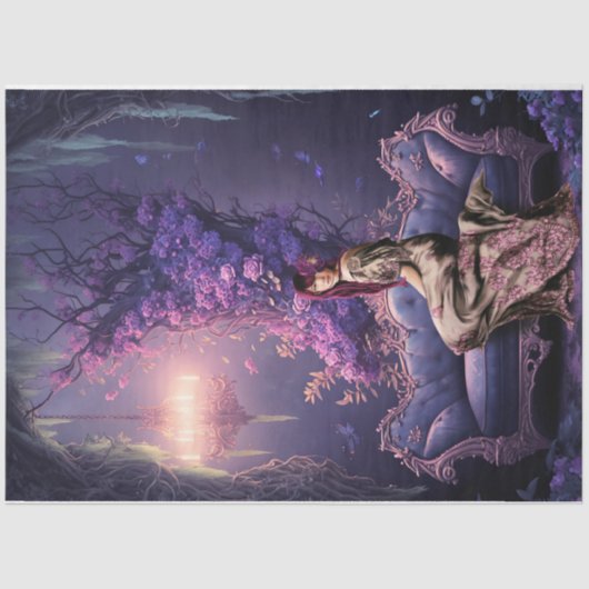 レディーアルフローラフォレストポートレートの女性が座っている 薄葉紙 (正面)