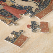 レディーアンドザユニコーン中世ヴィンテージタペストリー ジグソーパズル (側面)