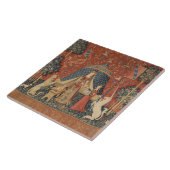 レディーアンドザユニコーン中世ヴィンテージタペストリー タイル (側面)
