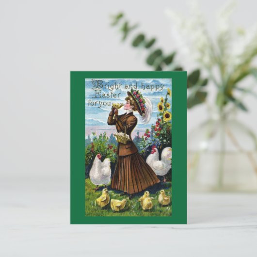 レディーアンドチキンズヴィンテージイースター シーズンポストカード (スタンド正面)