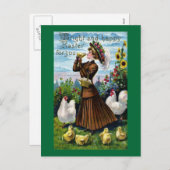 レディーアンドチキンズヴィンテージイースター シーズンポストカード (正面/裏面)