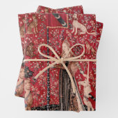 レディーアンドユニコーン中世タペストリーTouch ラッピングペーパーシート (インサイチュ)