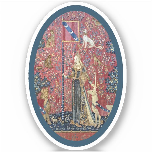 レディーアンドユニコーン(Touch)ビニールステッカー シール (正面)