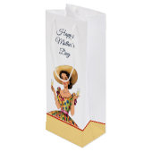 レディーインカラフルファットドレスと帽子抱き枕 ワインギフトバッグ (裏面アングル)