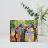 レディーイングリーンジャケットマ威厳があるック ポストカード (スタンド正面)