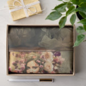 レディーイングリーン、ポートレート&鮮やかフローラアート 薄葉紙 (ギフト)