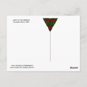 レディーインザ鏡アールデコ美しいファッション ポストカード (裏面)