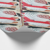 レディーインザ鏡,アールデコ美しいファッション ラッピングペーパー (角)