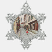 レディーインタリンエストニア スノーフレークピューターオーナメント (正面)