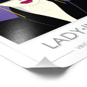 レディーインブラック – 80's Patrick Nagelスタイル フォトプリント (角)