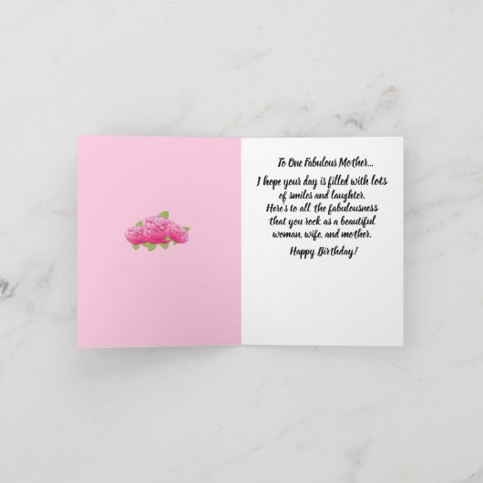 レディーインホワイトアフリカアメリカ誕生日カード カード (内部)