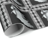 レディーインホワイト幽霊ハロウィーン ラッピングペーパー (ロールコーナー)