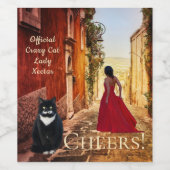 レディーインレッドイタリアンファインアートワインラベル ワインラベル (シングルラベル)