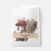 レディーインレッドバレンタインキススチームパンクウォーターカラー フェイバーバッグ (正面)