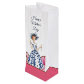 レディーインヴィンテージドレスホールドツーシャンパーニュ抱き枕 ワインギフトバッグ (裏面アングル)