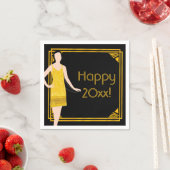 レディーイン金ゴールドローアリング20s大晦日パーティー スタンダードカクテルナプキン (インサイチュ)