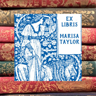 レディーウィズライオン蔵書票 セルフインキングスタンプ