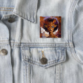 レディーウェア・マスク・ブラック・ファンタジー・アート 缶バッジ (インサイチュ)