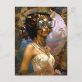 レディーウェージングルブラックファンタジーSci-Fi ポストカード (正面)