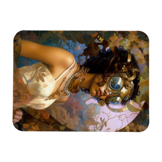 レディーウェージングルブラックファンタジーSci-Fi マグネット (横)