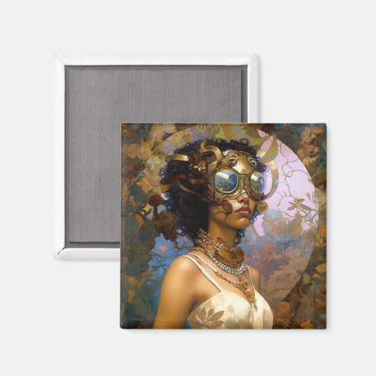 レディーウェージングルブラックファンタジーSci-Fi マグネット (正面/裏面)