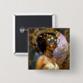 レディーウェージングルブラックファンタジーSci-Fi 缶バッジ (正面&裏面)