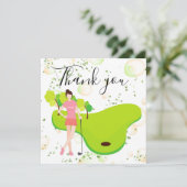 レディーウーマンゴルファーとゴルファーのためのサンキューカード (スタンド正面)