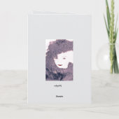 レディーウーマンフェミニンピンクの羽美しい カード (裏面)