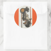 レディーエニグマ女神スチームパンクスタイルラウンドスティッカー ラウンドシール (バッグ)