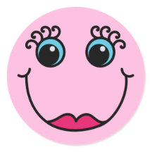 レディーエモジ顔ライトピンク