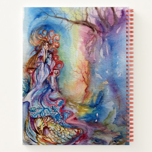 レディーオブアーサー湖の伝説の水色 ノートブック (裏面)