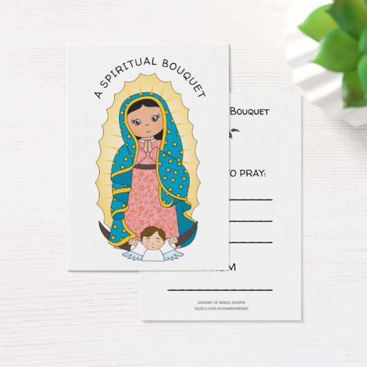 レディーオブグアダルーペスピリチュアルブーケ祈りの言葉カード (デスク)