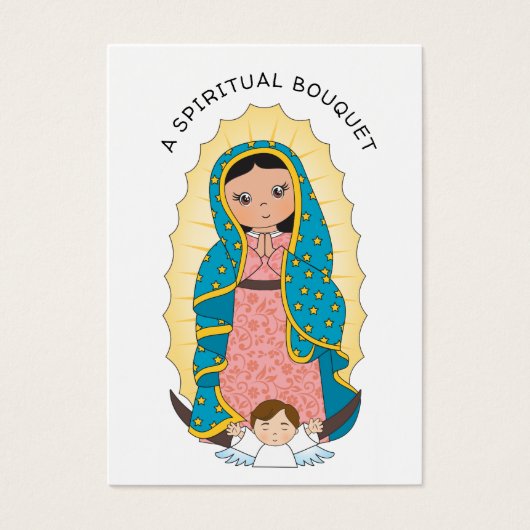 レディーオブグアダルーペスピリチュアルブーケ祈りの言葉カード (正面)