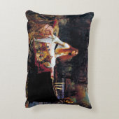 レディーオブシャロオンボートJ.W.ウォーターハウスファインアート アクセントクッション (裏面(縦))