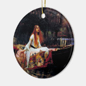 レディーオブシャロオンボートJ.W.ウォーターハウスファインアート セラミックオーナメント (左)