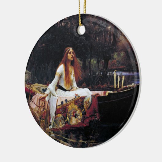 レディーオブシャロオンボートJ.W.ウォーターハウスファインアート セラミックオーナメント (左)