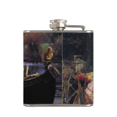 レディーオブシャロオンボートJ.W.ウォーターハウスファインアート フラスク (裏面)