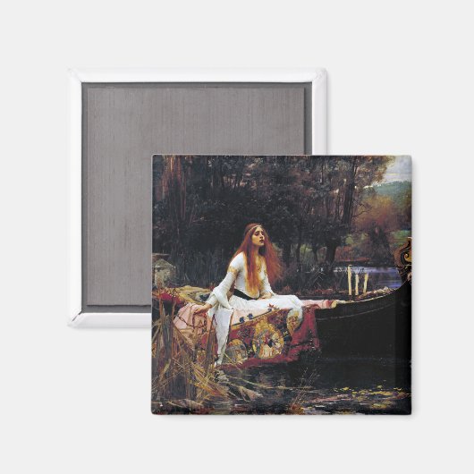 レディーオブシャロオンボートJ.W.ウォーターハウスファインアート マグネット (正面/裏面)