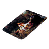 レディーオブシャロットボートJWウォーターハウスロマンティックアート マグネット (左側)