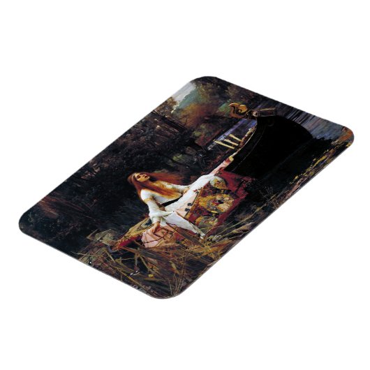 レディーオブシャロットボートJWウォーターハウスロマンティックアート マグネット (左側)