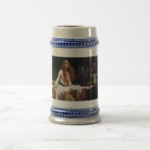 レディーオブシャロボートウォーターハウスアート16ozビールマグ ビールジョッキ (中央)