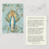 レディーオブノックヴァージンメアリー祈りの言葉フローラ エンクロージャーカード (正面/裏面)