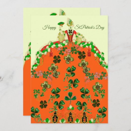 レディーオレンジとシャムロックスセントパトリックスデイファッション シーズンカード (正面/裏面)
