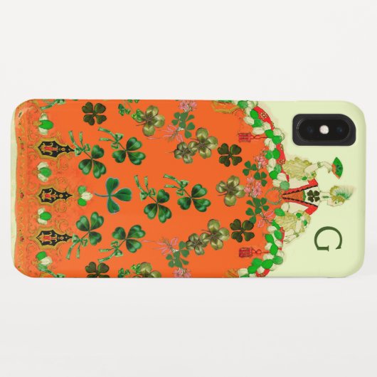 レディーオレンジとシャムロックスセントパトリックスデイファッション Case-Mate iPhoneケース (裏面(横))