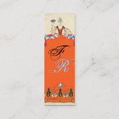 レディーオレンジファッション衣装デザイナーのメイクアップアーティスト スキニー名刺 (裏面)