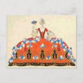 レディーオレンジファッション衣装デザイナーのメイクアップアーティスト ポストカード (正面)