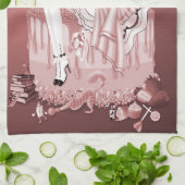 レディーオンお誕生日ケーキティータオル キッチンタオル (折り畳み)