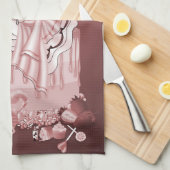 レディーオンお誕生日ケーキティータオル キッチンタオル (四つ折り)