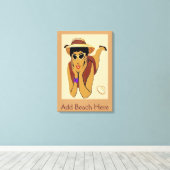 レディーオンビーチ、追加文字 キャンバスプリント (インサイチュ (ウッドフロア))